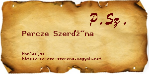 Percze Szeréna névjegykártya